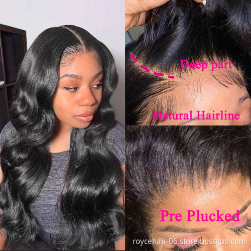 8 22  28 Inch 150% Glueless Reliable  Indian Remy Human Hair Body Wave Lace Front Wig  With Baby Hair